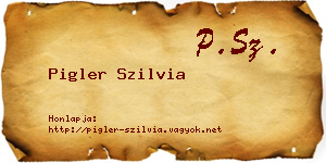 Pigler Szilvia névjegykártya
