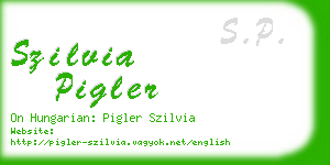 szilvia pigler business card